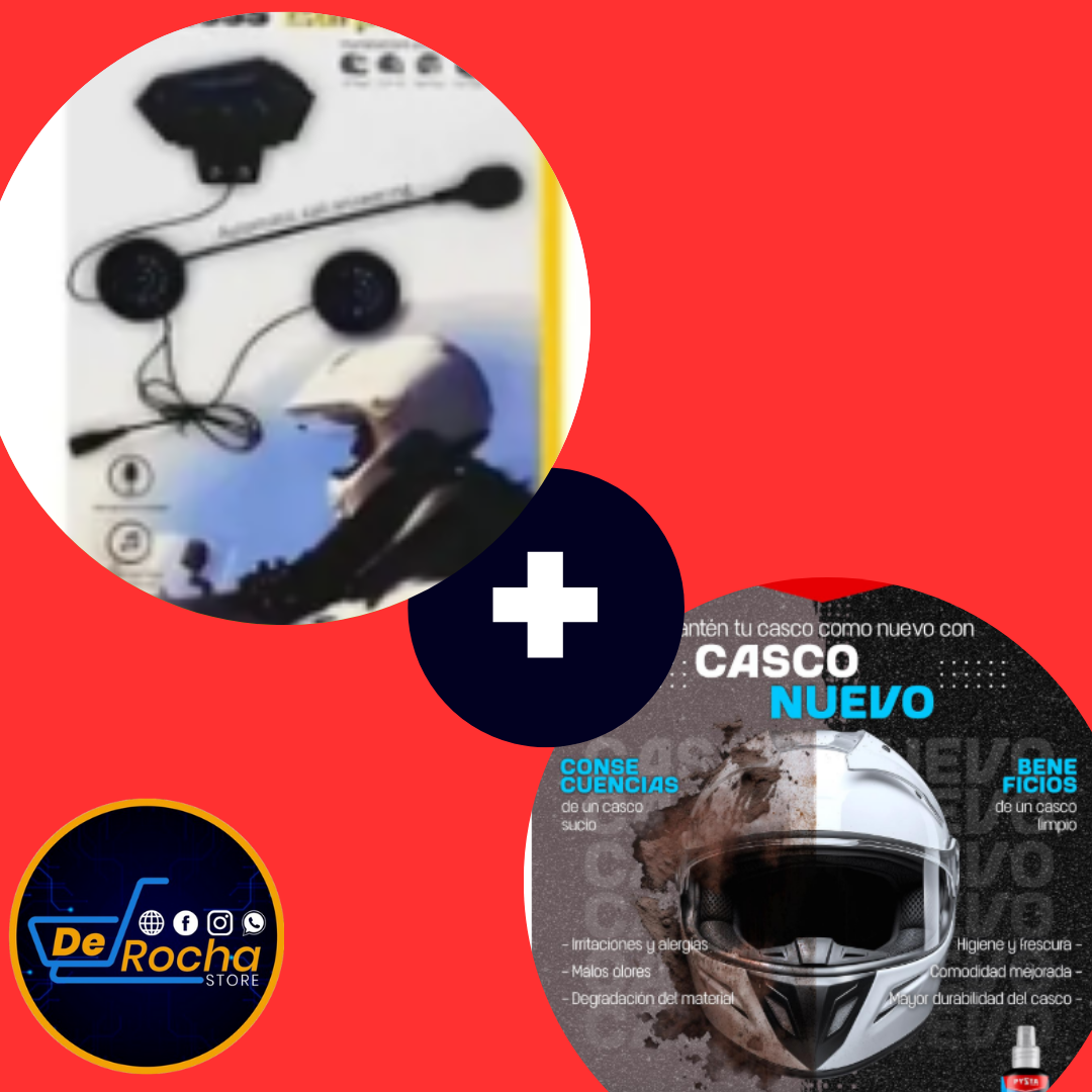 combo intercomunicador+casco nuevo limpi